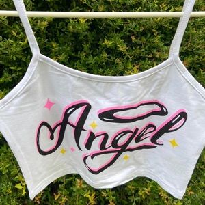 Angle crop top